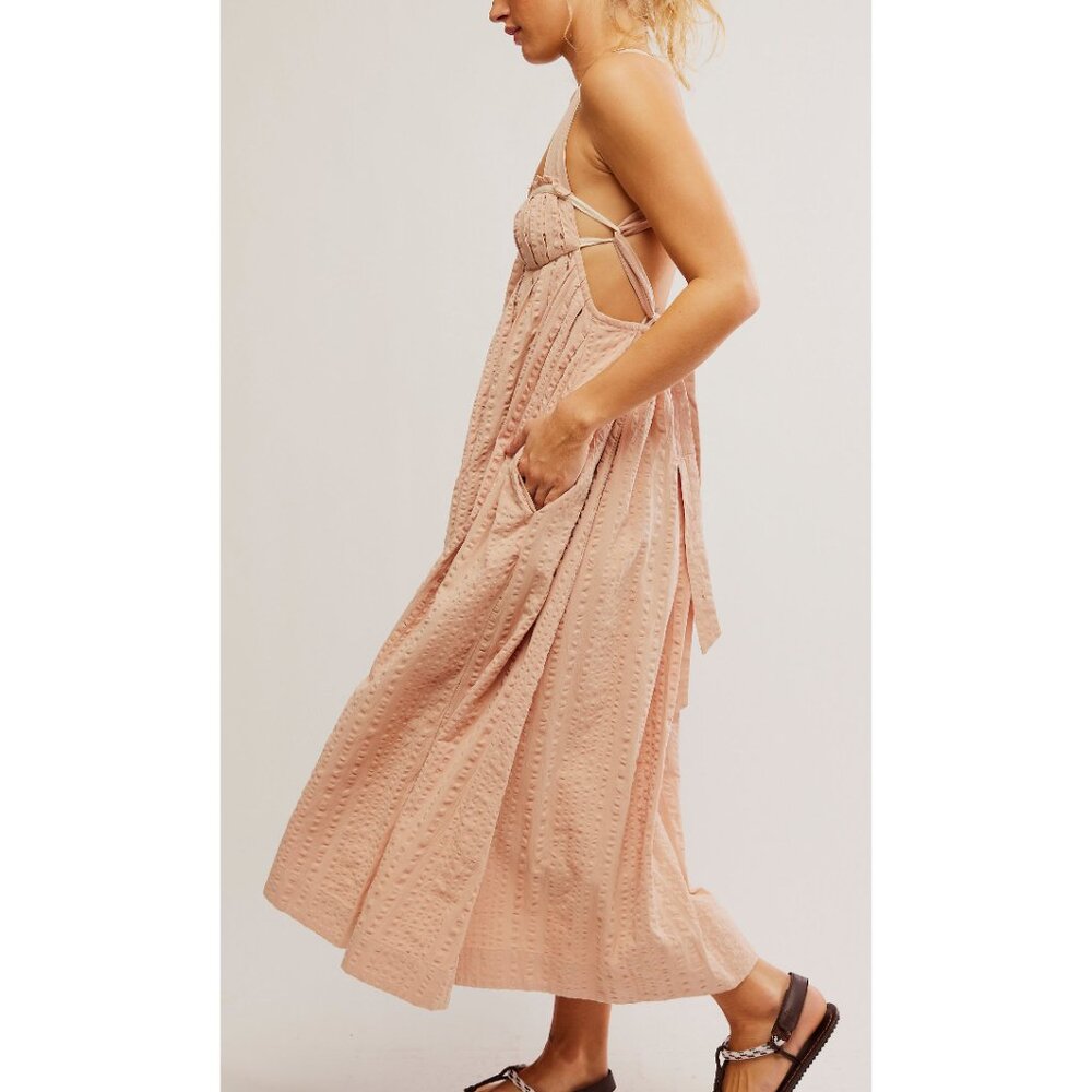 Free People Blush Pink Midi Sundress - Picture 4 of 6